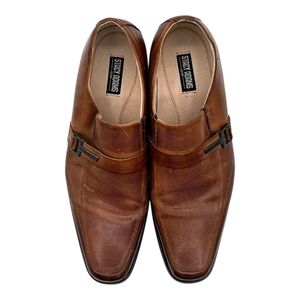 Stacy Adams Beau Moc Toe Mens Cognac Leather Loafer US Size 9.5 M